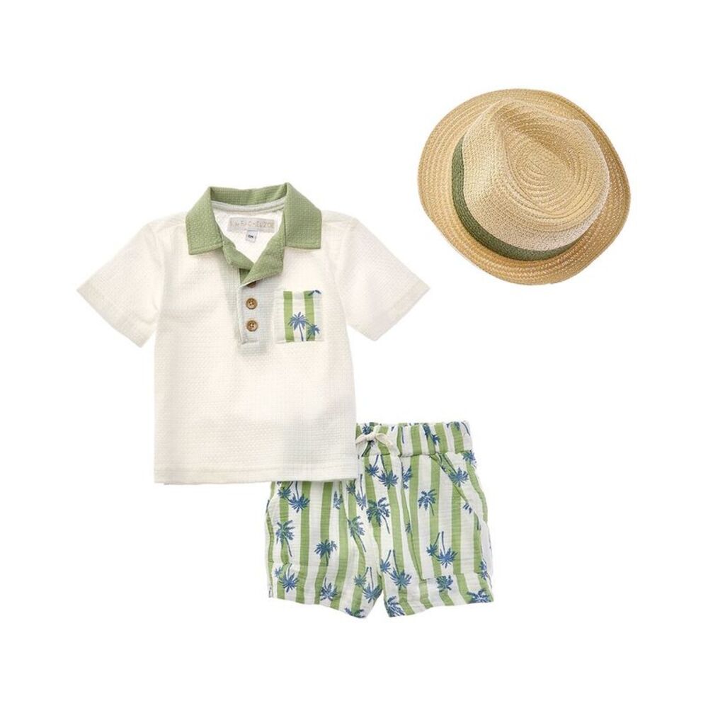 Rachel Zoe Baby-Boys  3Pc Top & Short Set, White